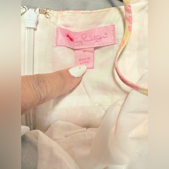 Lilly Pulitzer Strapless Pink and Yellow Dress - Picture 7 of 10